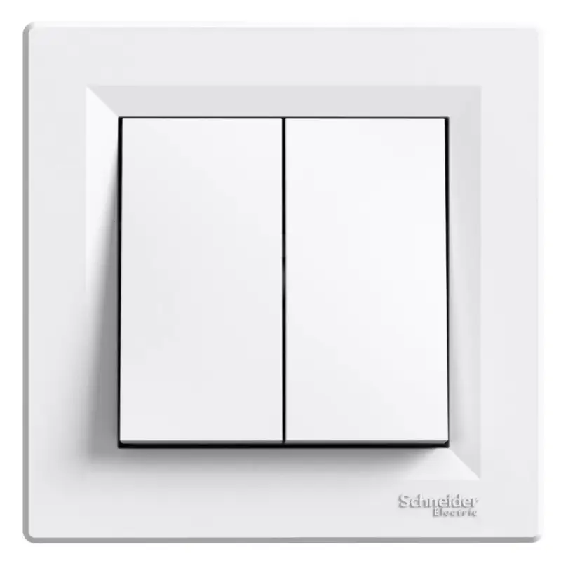 Schneider ASFORA Kettős váltókapcsoló, rugós bekötés, fehér (106+6) EPH0600121 Prémium