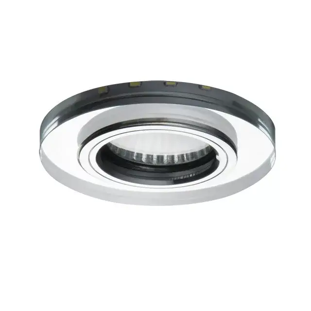 Kanlux 24416 SOREN O-SR CW lámpa GU10, dekorációs spot keret, ezüst-üveg, LED 6500K Újdonság