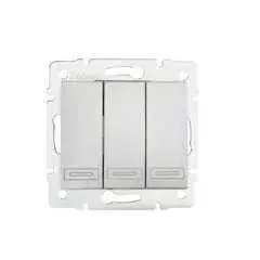 Kanlux 24840 DOMO 01-1090-243 ezüst hármas csillárkapcsoló Vásárlói kedvenc