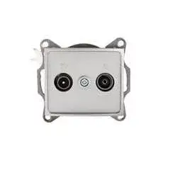 Gyors szállítás Kanlux 24864 DOMO 01-1330-043 ezüst antenna csatlakozó TV/FM aljzat, végzáró