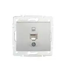 Kanlux 24871 DOMO 01-1390-043 ezüst adatcsatlakozó aljzat (RJ45 Cat 5e Jack) Ajánlat