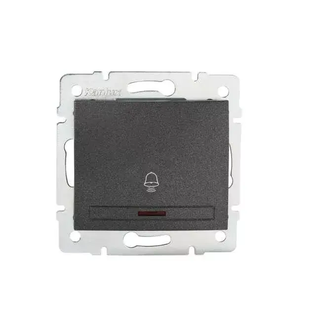 Ajánlat Kanlux 24898 DOMO 01-1080-241 grafit jelzőfényes csengő nyomókapcsoló