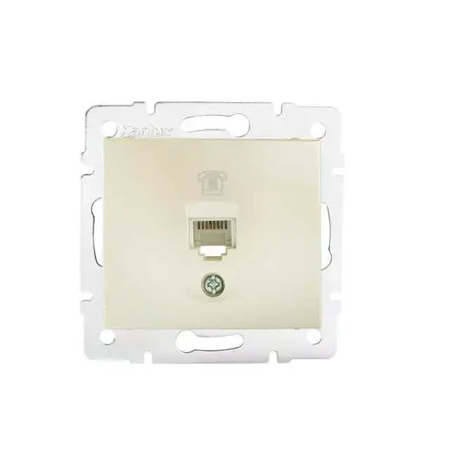 Nézd meg most Kanlux 24987 DOMO 01-1370-030 gyöngyház telefon csatlakozó aljzat (RJ11)