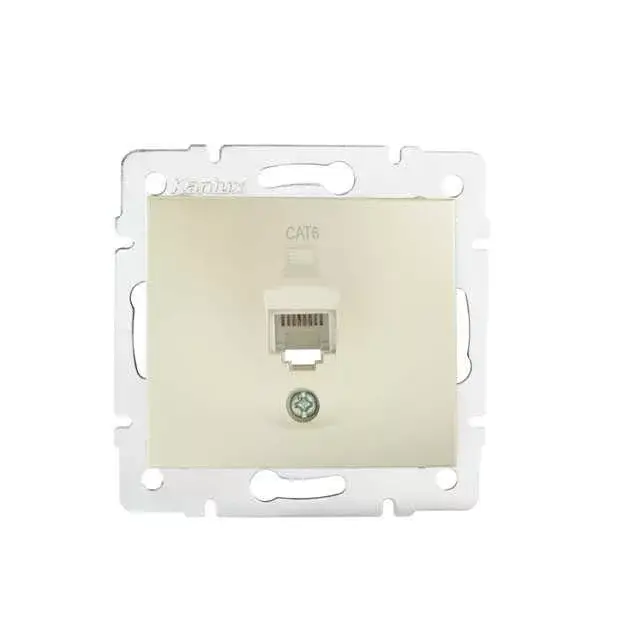 Kanlux 24990 DOMO 01-1400-030 gyöngyház adatcsatlakozó aljzat (RJ45 Cat 6 Jack) Olcsó