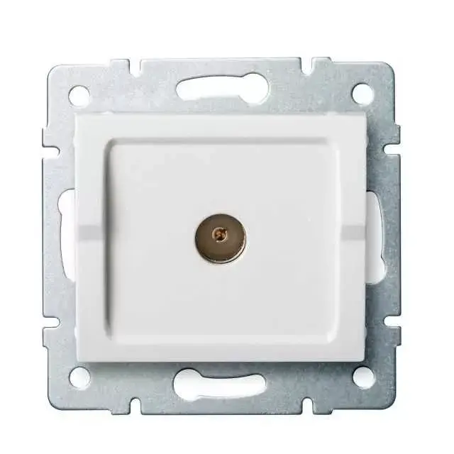 Outlet Kanlux 25097 LOGI 02-1290-002 fehér antenna csatlakozó TV aljzat, átmenő