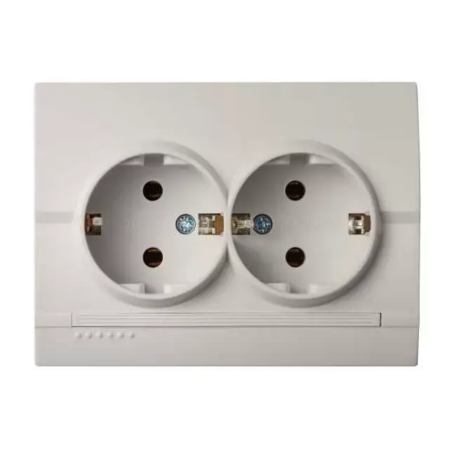 Népszerű Kanlux 25154 LOGI 02-1270-103 krém Schuko földelt dupla dugalj komplett