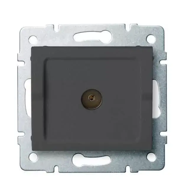 Kanlux 25274 LOGI 02-1290-041 grafit antenna csatlakozó TV aljzat, átmenő Vásárlói kedvenc
