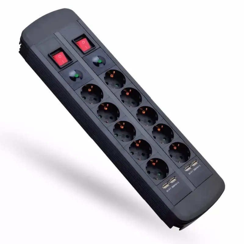 STI1044 Hálózati elosztó10-1.5fm vezetékkel, villámvédelemmel+4xUSB 5VDC 2x500mA, H05VV-F 3x1,5mm2Stilo Kihagyhatatlan ajánlat