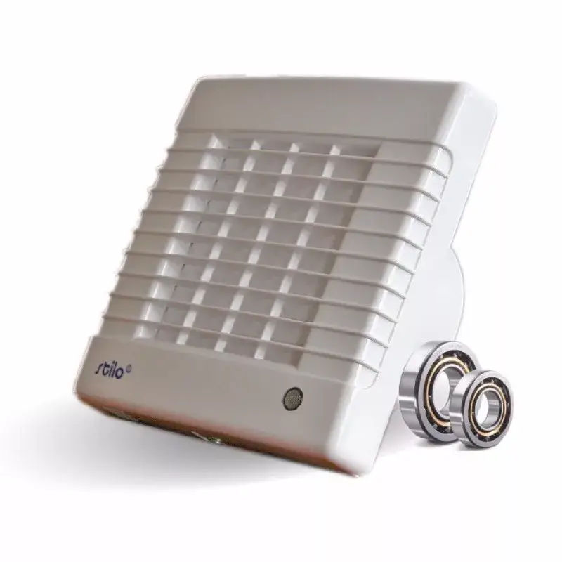 Szuper akció STI1310 Ventilátor STILO 100 MATL automata zsalus, időkapcsolós AZ/WC mennyezeti, gördülőcsaágyas