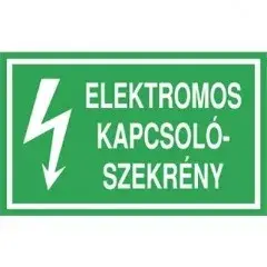 Bestseller Öntapadó vinil matrica 60x100mm zöld - Elektromos kapcsolószekrény