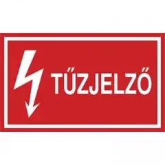 Azonnali szállítás Öntapadó vinil matrica 60x100mm piros - Tűzjelző