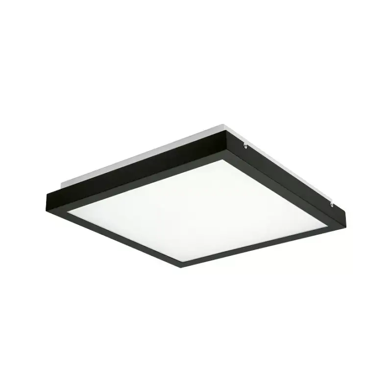 Kanlux 24647 TYBIA M 25W-NW-SE B lámpa, négyszögletes mennyezeti LED lámpatest, mozgásérzékelős fekete 4000K Népszerű