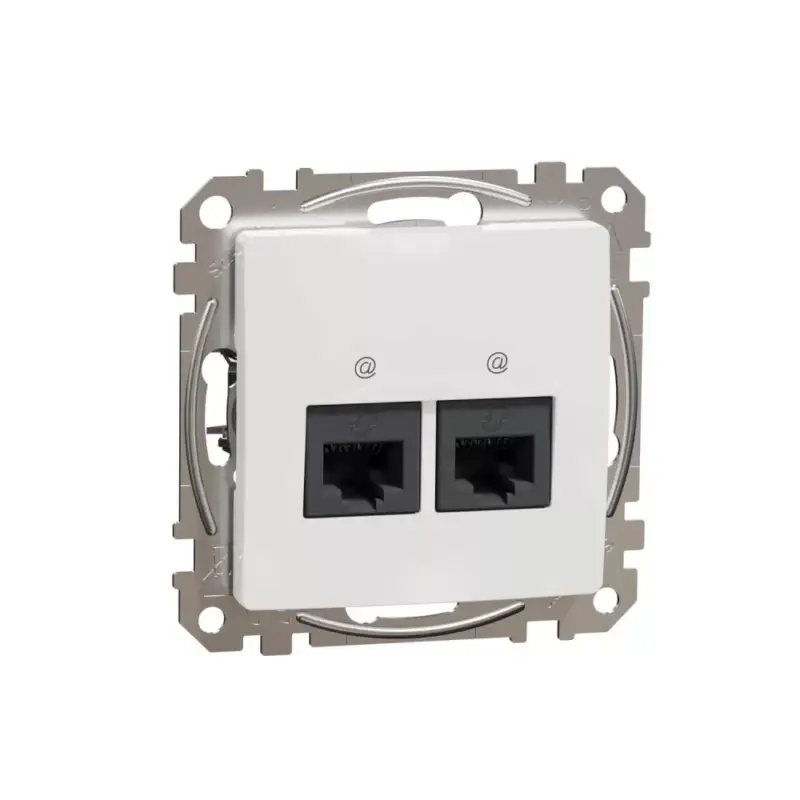 Szuper ajánlat ÚJ SEDNA 2xRJ45 Cat5e UTP aljzat, fehér Schneider SDD111452
