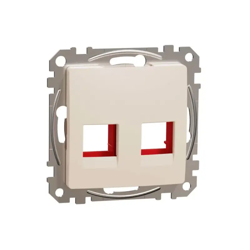 ÚJ SEDNA 2xRJ45 adapter, KRONE betétekhez, bézs Schneider SDD112441C Újdonság