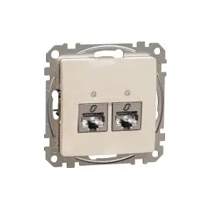 Szuper akció ÚJ SEDNA 2xRJ45 Cat6A STP aljzat, bézs Schneider SDD112467S