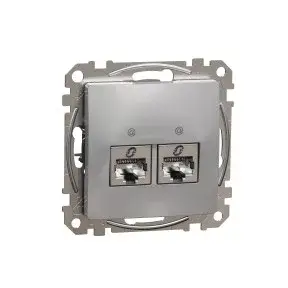 Legjobb ár ÚJ SEDNA 2xRJ45 Cat6 STP aljzat, alumínium Schneider SDD113462S