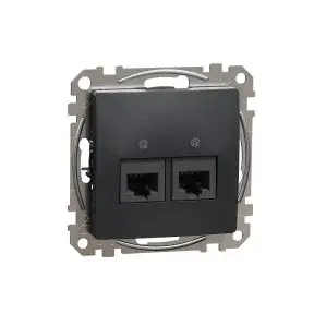 ÚJ SEDNA 2xRJ45 Cat5e UTP aljzat, antracit Schneider SDD114452 Kedvezményes ár
