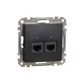 Legjobb ár ÚJ SEDNA 2xRJ45 Cat6 UTP aljzat, antracit Schneider SDD114462