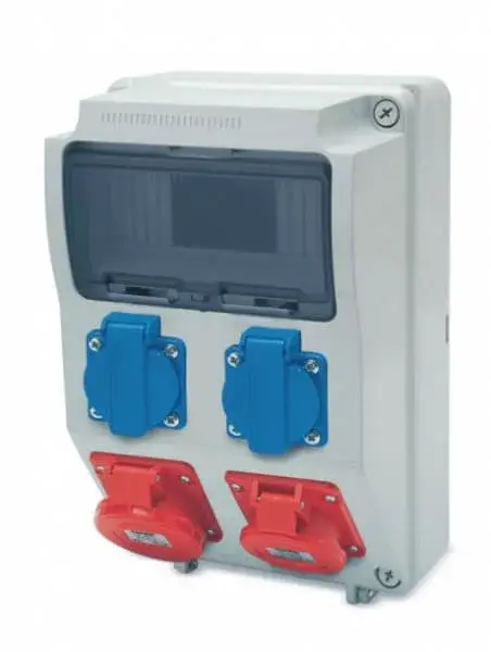 AcQUA 9 modulos szerelt doboz /2db ht. alj+1-1db 4P 16A-32A/, 3958_1, Famatel S.A Végkiárusítás