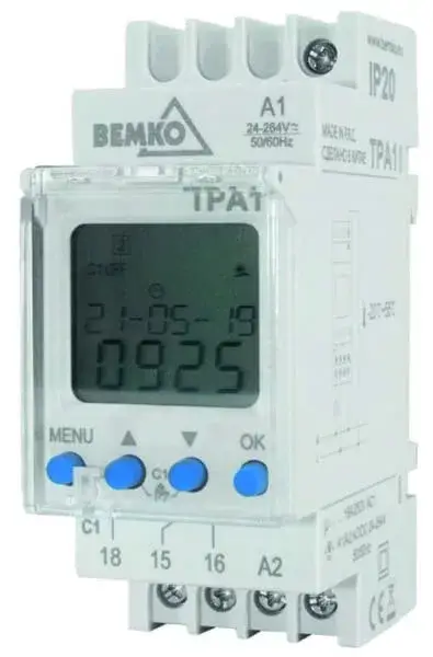 Időzítő elektronikus - csillagászati programkapcsoló, A25-TPA1, Bemko Ne maradj le