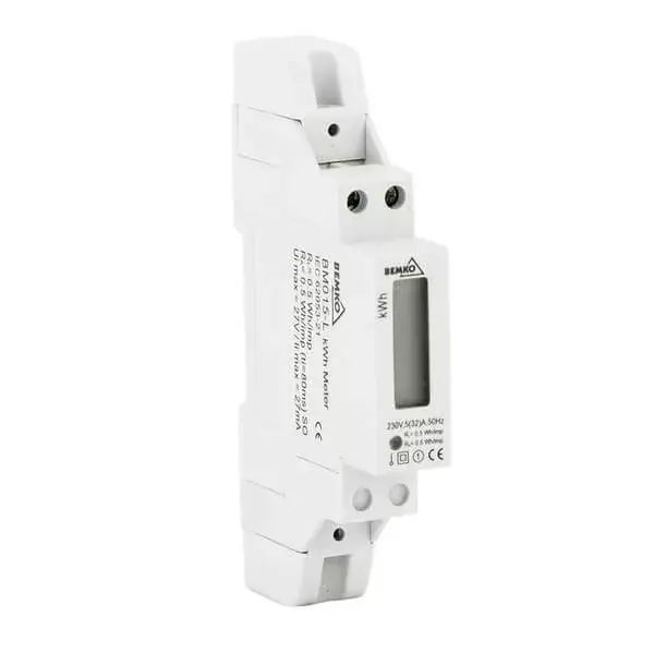 Végkiárusítás Fogyasztásmérő elektr. kijelzővel 10A (50A) 1 fázisú, A30-BM015-L, Bemko