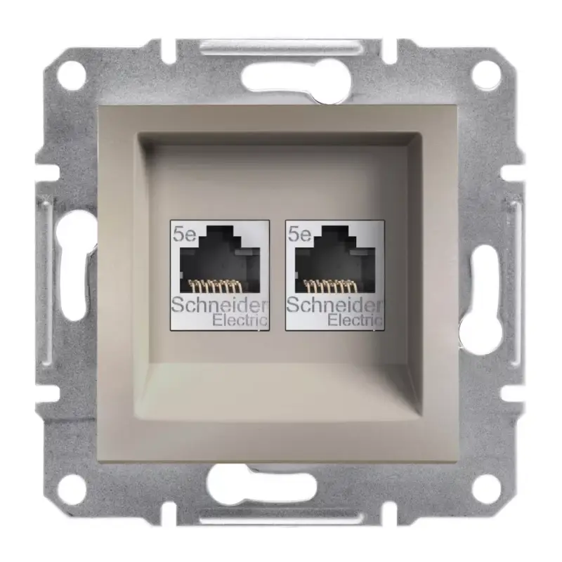 Schneider ASFORA 2xRJ45 Cat5e UTP aljzat, bronzEPH4400169 Azonnal elérhető