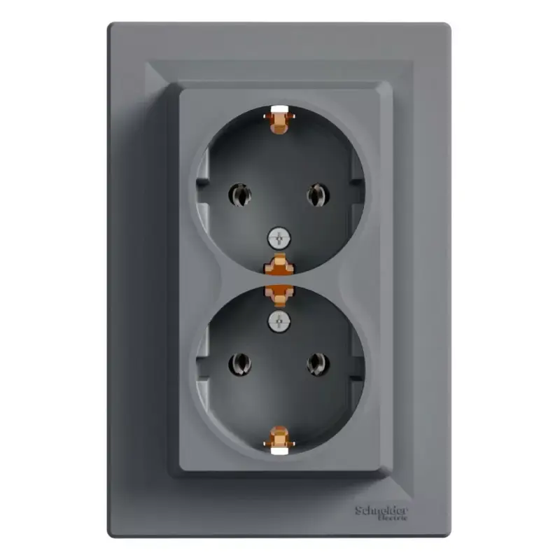 Expressz kézbesítés Schneider ASFORA 2x2P+F csatlakozóaljzat, csavaros, acélEPH9900162