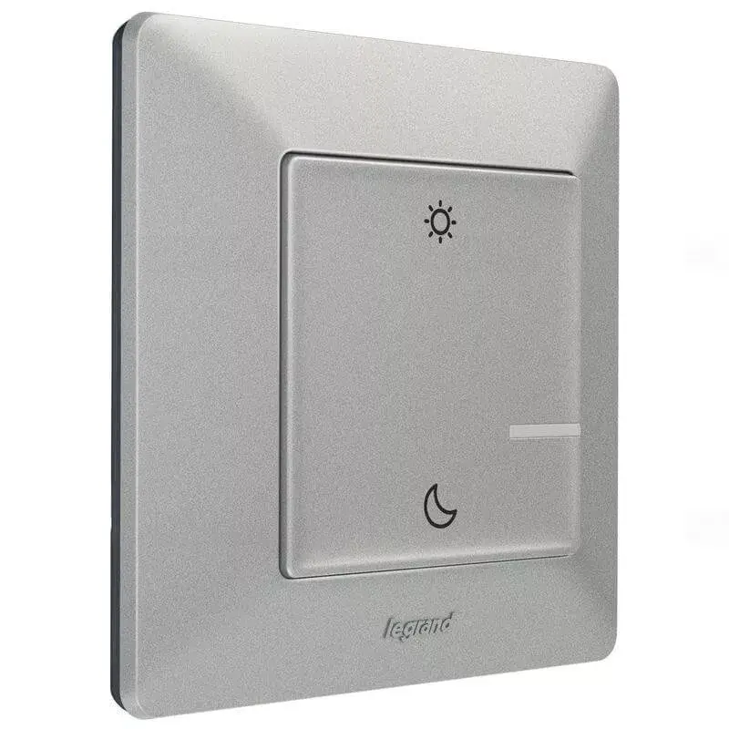 Biztonságos fizetés Legrand Valena Life okos forgatókönyv kapcsoló (távvezérlő) Home + Control alkalmazásban beállított ébredés / elalvás forgatókönyvek indítására; díszítőkerettel, elemmel és kétoldalú ragasztóval szállítva alumínium, Legrand 752389