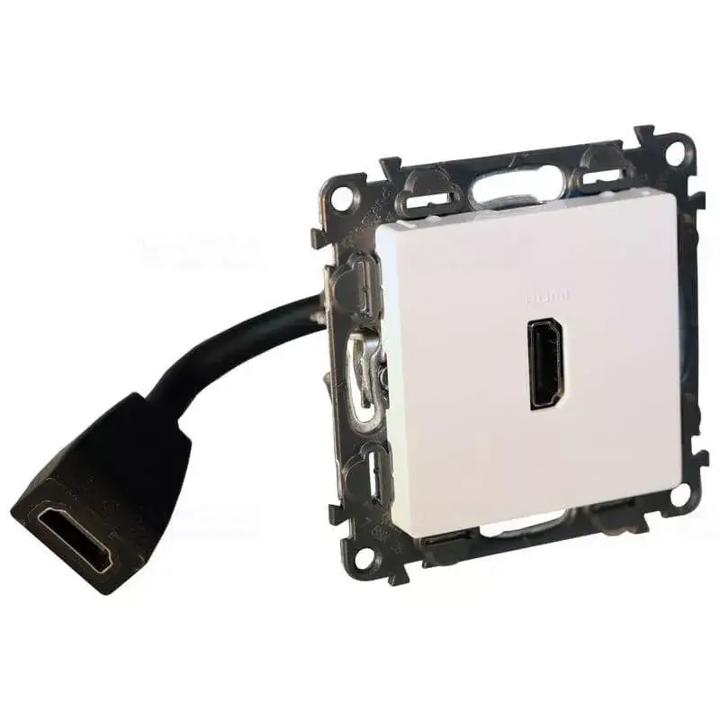 Legrand Valena Life Elővezetékelt HDMI 1.4 típusú csatlakozóaljzat, 15 cm kábellel szállítva, Fehér, Legrand 753175 Ajánlat