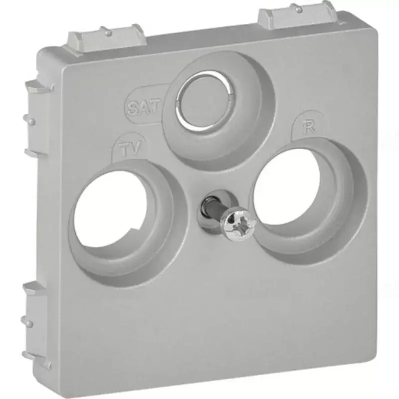 Kiárusítás Legrand Valena Life TV-Rádió-SAT csatlakozóaljzat fedél (30 mm) alumínium, Legrand 754802