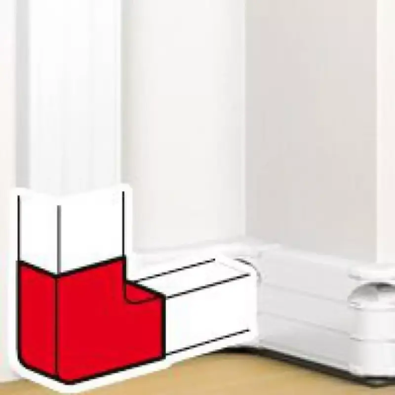 Outlet Legrand DLP kanyarelem bepattintható kábelcsatornához, 90°, 180 x 50 mm, fehér Legrand 075646