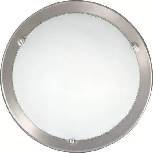 Rábalux 5151 Ufo Beltéri Mennyezeti lámpa szatin króm-fehér E27 2x MAX 60, IP20 Gyors szállítás