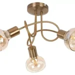 Outlet Rábalux 5548 Holly Beltéri Mennyezeti lámpa antik arany-borostyán E14 3x MAX 40, IP20