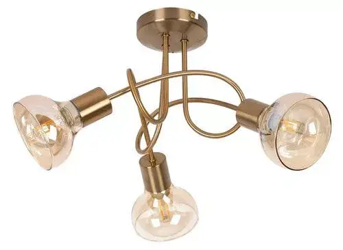 Outlet Rábalux 5548 Holly Beltéri Mennyezeti lámpa antik arany-borostyán E14 3x MAX 40, IP20