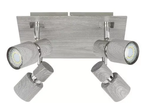 Rábalux 6128 Merkur Beltéri Spotlámpa ezüst tölgy-króm GU10 4x MAX 50, IP20 Vedd meg online