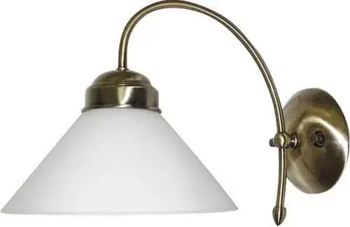 Outlet Rábalux 2701 Marian Beltéri Fali lámpa bronz-fehér E27 1x MAX 60, IP20