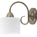 Rábalux 7274 Edith Beltéri Fali lámpa antik sárgaréz-opál üveg E27 1x MAX 60, IP20 Újdonság