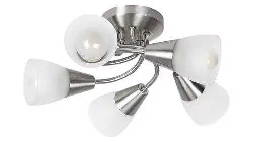 Bestseller Rábalux 5691 Connor Beltéri Mennyezeti lámpa szatin króm-opál üveg E14 5x MAX 40, IP20