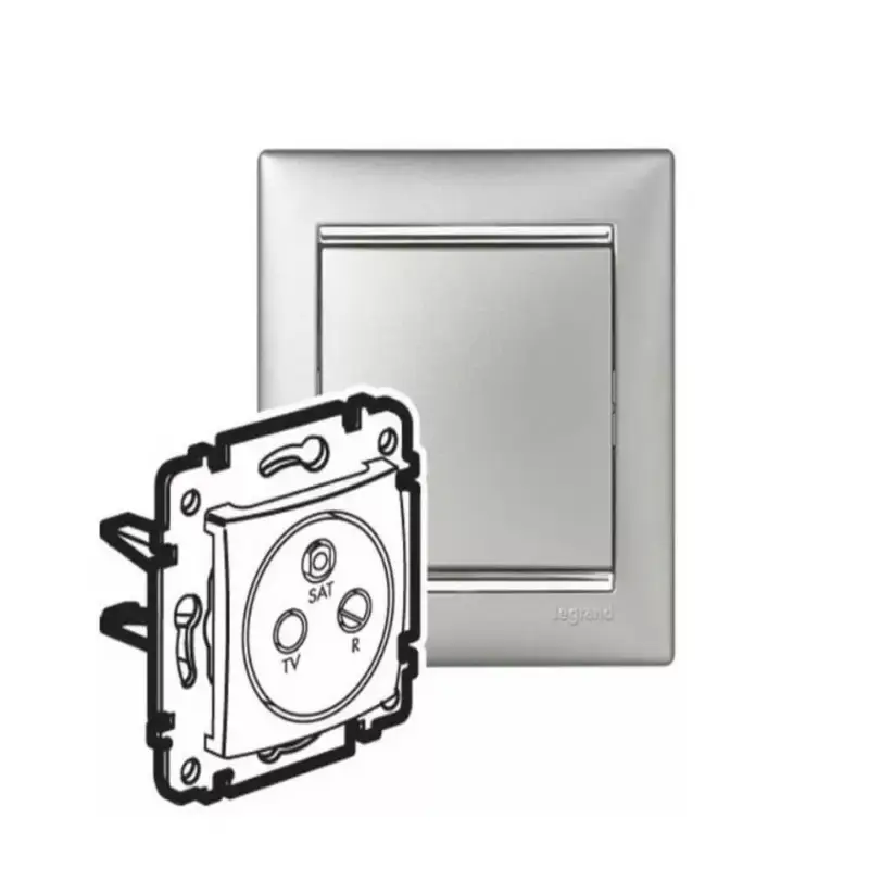 Legrand Valena TV-RD-SAT aljzat végzáró 10 dB, alumínium Legrand 770136 Gyors kiszállítás