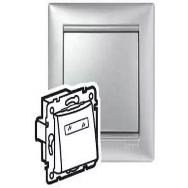 Legrand Valena egypólusú nyomó címketartóval, jelzőfénnyel, 12V, alumínium Legrand 770217 Csak ma
