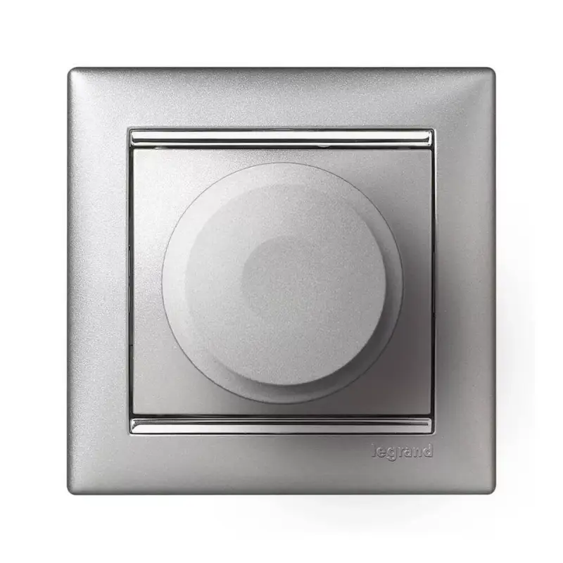Legrand Valena forgatógombos fényerőszabályzóalumínium 2 vezetékes, 300W, LED-hez is Legrand 770263 Kedvezményes ár