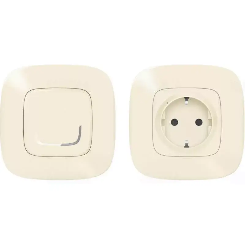 Legrand Valena Allure Netatmo párosított szett: vezérelhető csatlakozó aljzat - 1 intelligens csatlakozóaljzat + 1 vezeték nélküli kapcsoló, elefántcsont Legrand 752654 Árcsökkenés