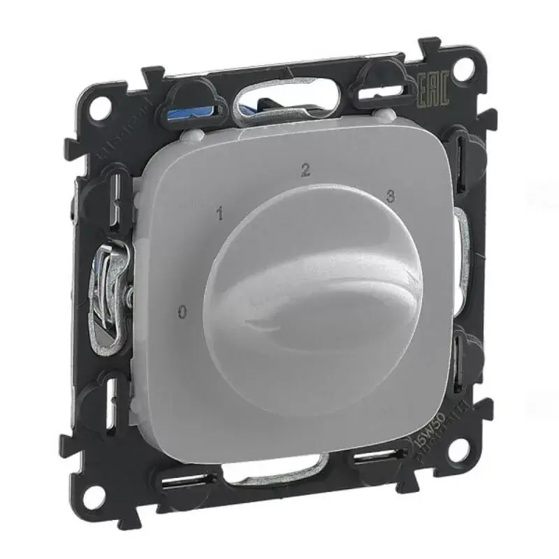 Kedvezmény Legrand Valena Allure Ventilátor vezérlő (0-1-2-3 állású), burkolattal, alumínium Legrand 755177