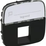 Legrand Valena Allure RJ11/RJ45 aljzat burkolat címketartóval, fekete Legrand 755478 Árengedmény