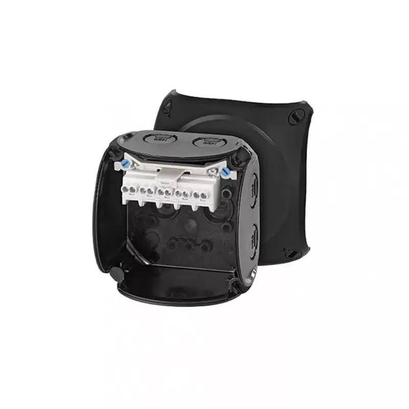 HENSEL KF0202B Időjárásálló kábelösszekötő doboz, fekete Gyors kiszállítás