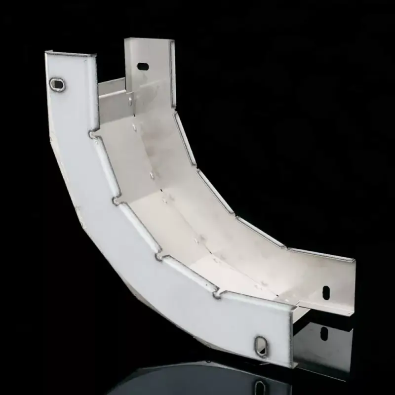 Árengedmény KOPOS 90°-os emelkedő idom 500x110mm kábeltálcához, Rozsdamentes acél AISI 304, NIXSO 90X100X125_IX