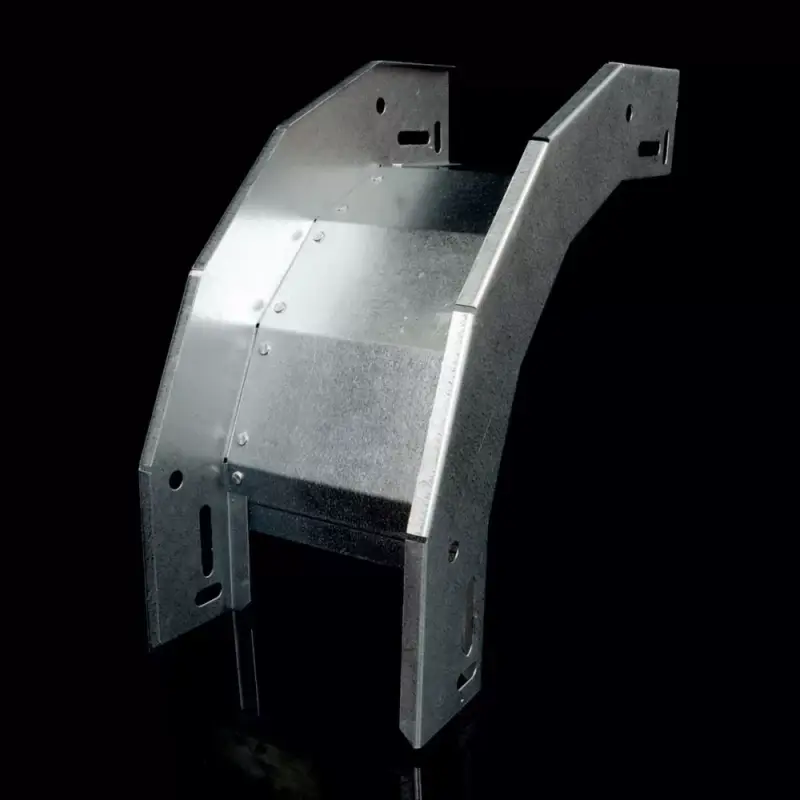 Outlet KOPOS 90°-os süllyedő idom 125x100mm kábeltálcához E90, Tüzihorganyzott, NKO 90X100X125_F