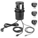 STRONG Kihúzható elektromos aljzat, 4x230V,1xRJ45,2xUSB A 5V,1xHDMI, vezeték nélküli telefontöltővel, 403258 Ajánlat
