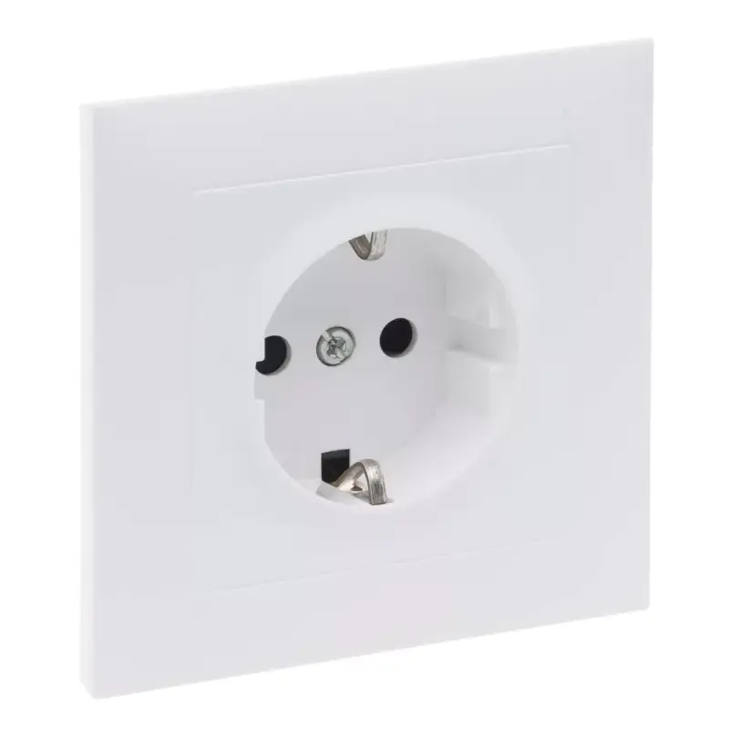 Legrand Suno 2P+F csatlakozóaljzat kerettel (rugós), biztonsági zsaluval, komplett, fehér, Legrand 721128 Árcsökkenés