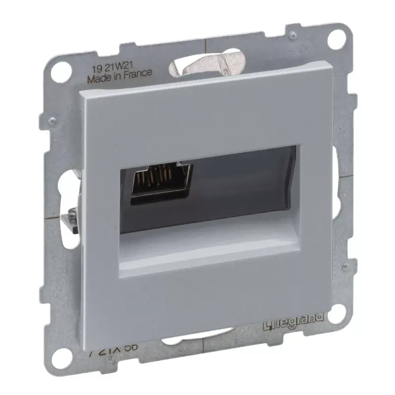 Legrand Suno RJ45 Cat.6 STP csatlakozóaljzat, alumínium, Legrand 721356 Expressz kézbesítés